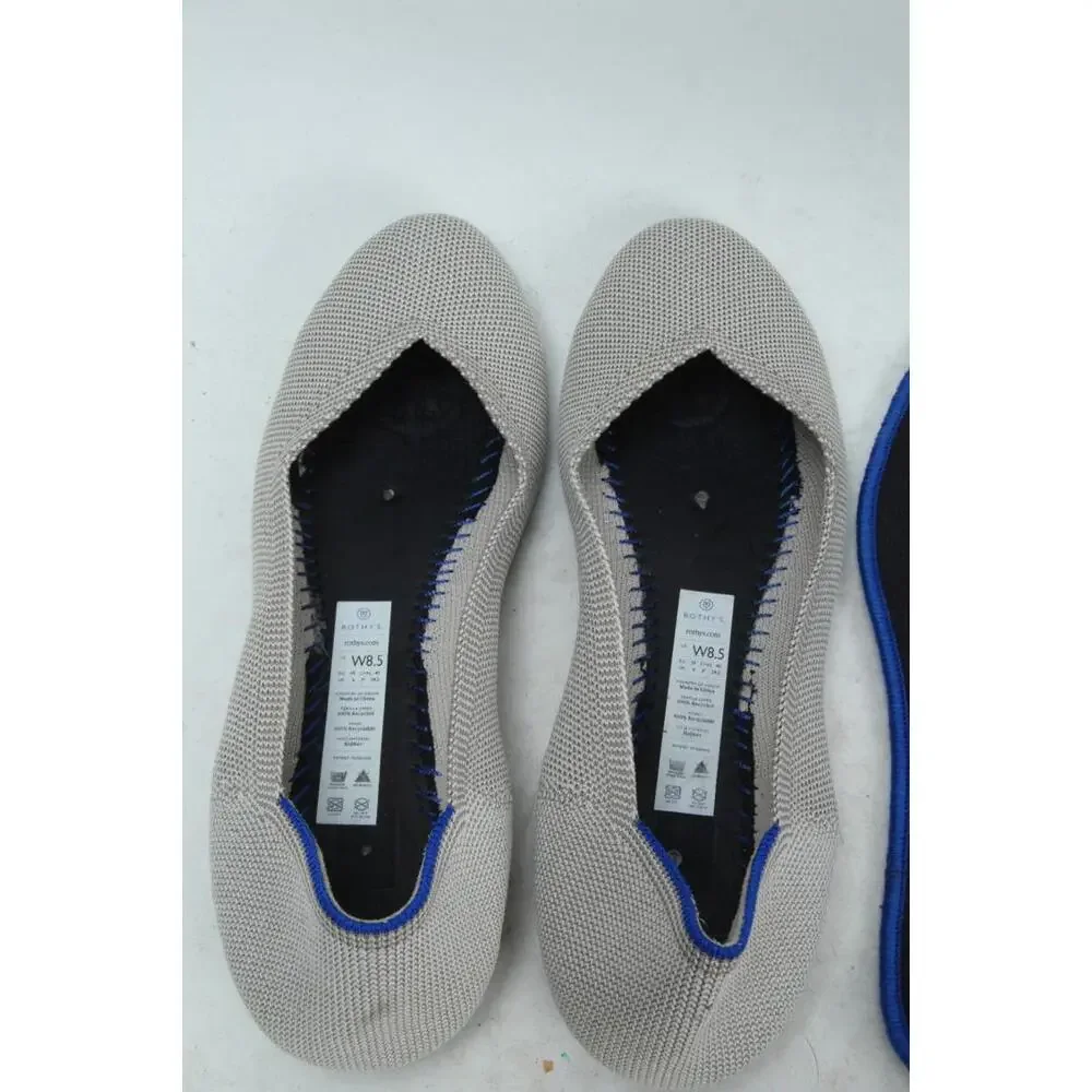 Rothy’s Birdseye Flax The Flat Slip-On Round Toe Comfort 8.5